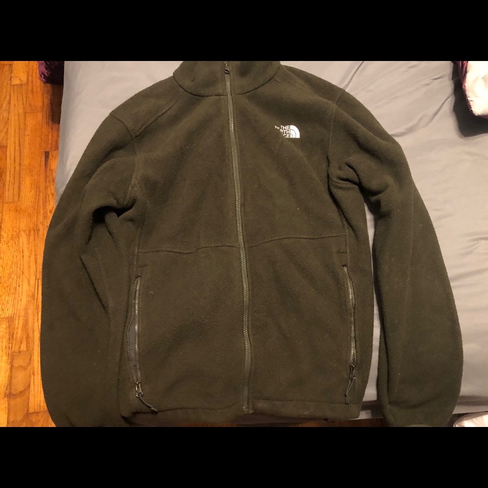 Green north face jacket